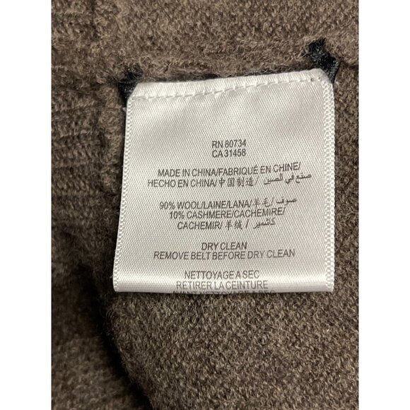 BCBHMaxAzaria Brown Belted Cashmere Wool Dress Women's Size Small - Picture 9 of 9